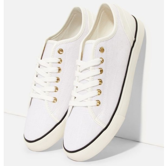 Shoes - White Flat Sneakers — Size 8.5